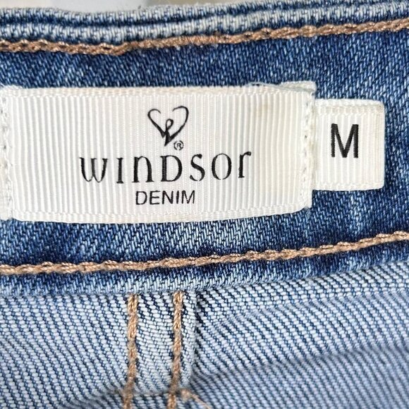 2/$30 Windsor Size Medium Lace Up Cut Off Jean Shorts Denim Western Concert - Picture 4 of 6